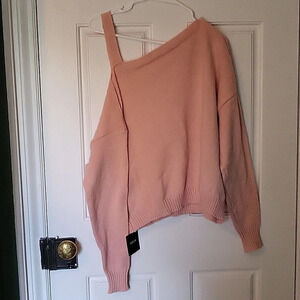 SHEIN Curve Cold Shoulder Sweater